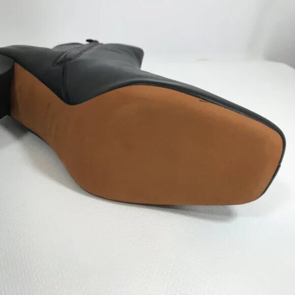 VINCE Leather Ankle Boots Square Toe Black Women Sz 10 - Picture 13 of 16